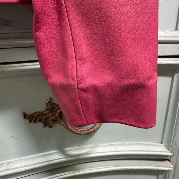 Valerie Stevens Vibrant Pink Leather Jacket - Picture 7 of 15